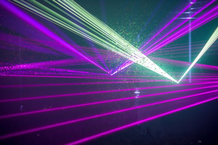 Konfetti uns Lasershow für Ihren Event. Grossartige Lichteffekte für beste Stimmung